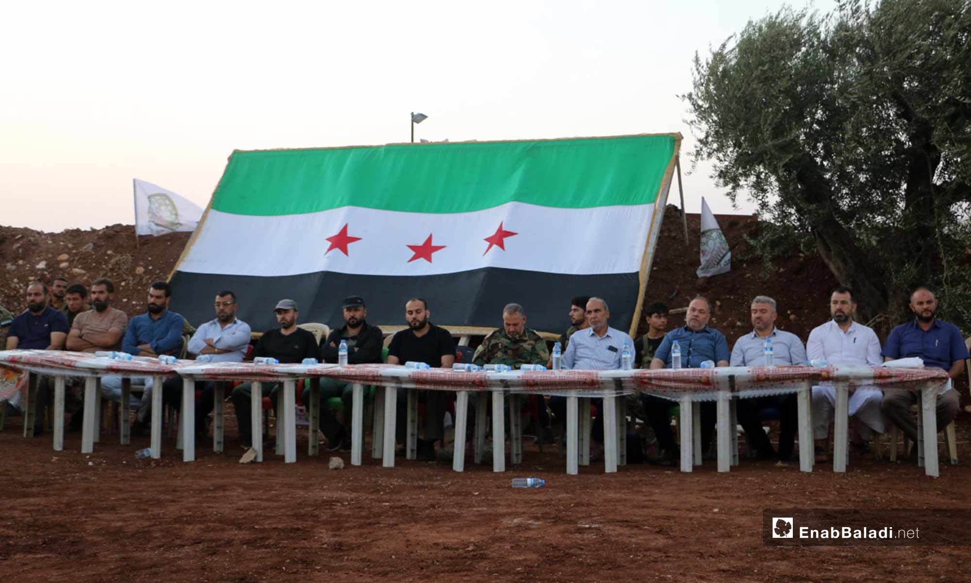 حفل تكريم لمقاتلين في الجيش السوري الحر حصلوا على الشهادة الثانوية بدرجات عالية في ريف حلب الشمالي - 2 من آب 2018 (عنب بلدي)