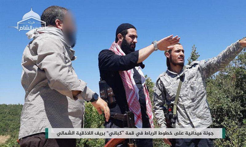 قائد تحرير الشام أبو محمد الجولاني في جولة تفقدية في ريف اللاذقية الشمالي – 21 من آب 2018 (تحرير الشام)