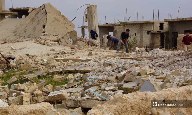 الدمار في قرية الأربعين في ريف حماة الشمالي- 23 من تشرين الثاني (عنب بلدي)

