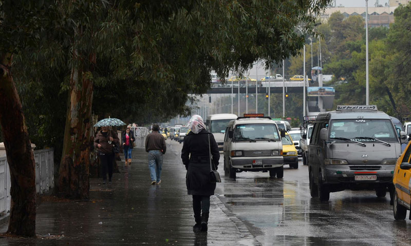 أجواء مطرية في العاصمة السورية دمشق - 14 تشرين الثاني 2018 (سانا)
