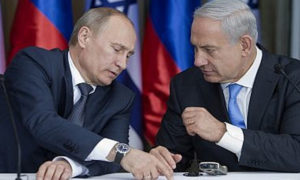 رئيس الوزراء الإسرائيلي بينيامن نتنياهو  والرئيس الروسي فلاديمبر بوتين- 
24 من كانون الأول 2018
(The Time of Israel)