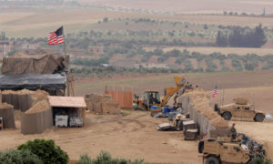 قاعدة أمريكية في منبج بريف حلب الشرقي - أيار 2018 (رويترز)