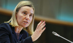 وقالت مندوبة السياسة الخارجية في الاتحاد الأوروبي، فيديريكا موغيريني (البرلمان الأوروبي)