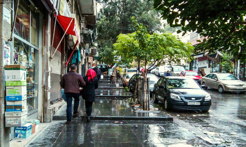 الأمطار في دمشق (فيس بوك عدسة شاب دمشقي)