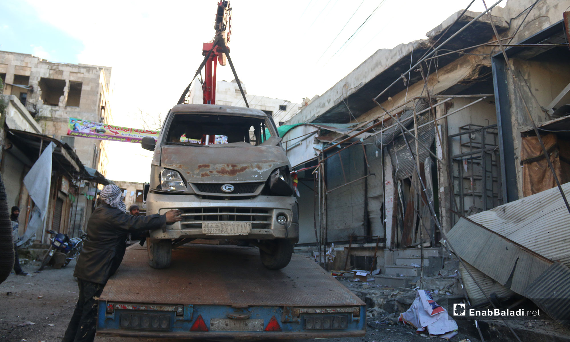 آثار القصف على معرة النعمان جنوبي إدلب - 29 من كانون الثاني 2019 (عنب بلدي)