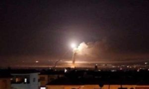 غارات اسرائيلية على محيط دمشق أثناء تصدي الدفاع الجوي السوري لها 21 كانون الثاني 2019 (وكالة سانا)