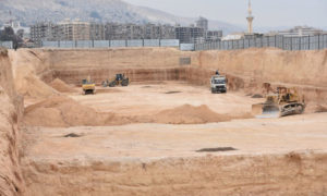 أعمال الحفر في ماروتا سيتي من قبل شركة أمان دمشق- 1 كانون الأول 2018 (Marota city)