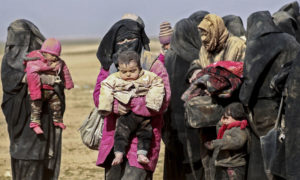 عائلات في مخيم الهول سوريا - 26 كانون الثاني 2019 (اليونسيف)