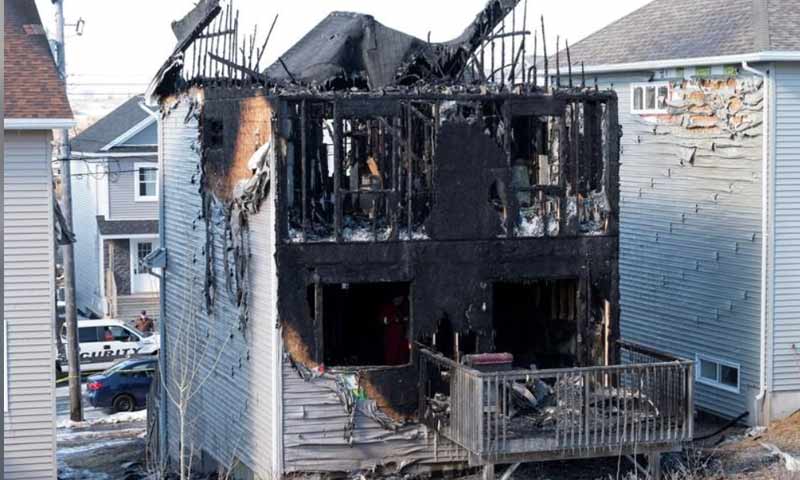 حريق نشب في منزل عائلة سورية في كندا وأدى إلى وفاة سبعة أطفال- 19 شباط 2019 (رويترز)