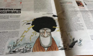 رسم كاريكاتير في صحيفة فرنسية أزاله الأمن العام اللبناني (حساب الصحفي عمر حرقوص في تويتر)