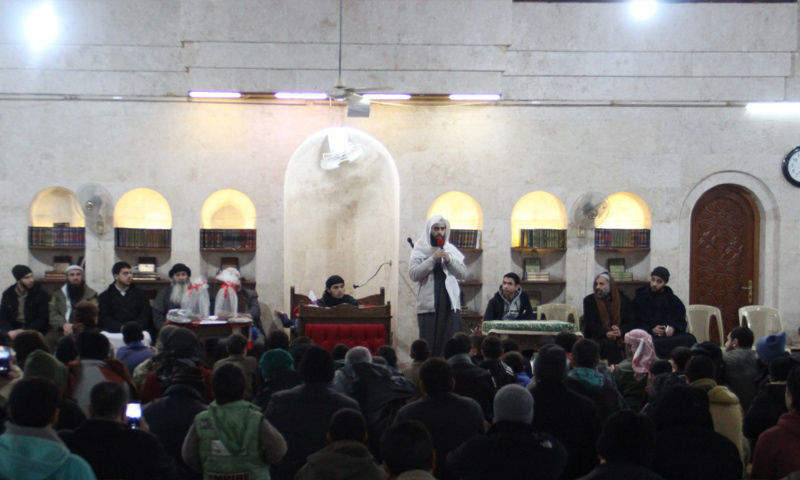 تكريم حافظين قرءان في أحد مساجد إدلب- كانون الثاني 2019 (حكومة الإنقاذ)