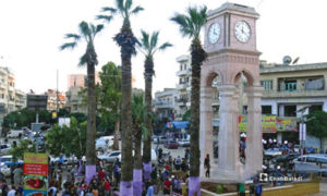ساحة الساعة في مدينة إدلب - كانون الثاني 2017 (عنب بلدي)