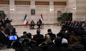  النائب الأول للرئيس الإيراني، إسحاق جهانغيري ورئيس حكومة النظام عماد خميس- 29 كانون الثاني 2019 (سانا)