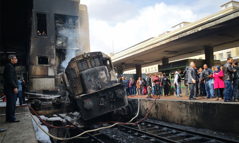 حريق محطة قطارات رمسيس القاهرة - 27 شباط 2019 (وكالة سوا الإخبارية)