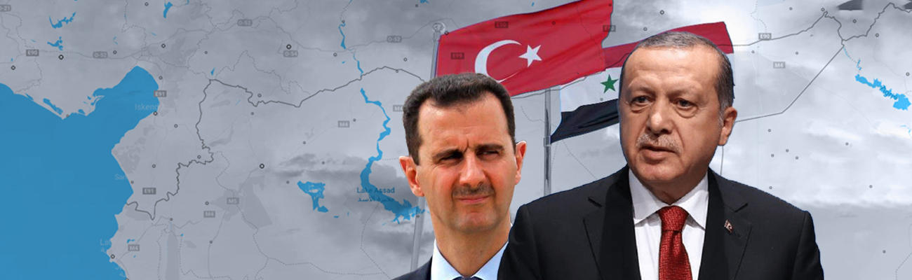 تعبيرية للرئيس التركي رجب طيب أردوغان والسوري بشار الأسد (تعديل عنب بلدي)