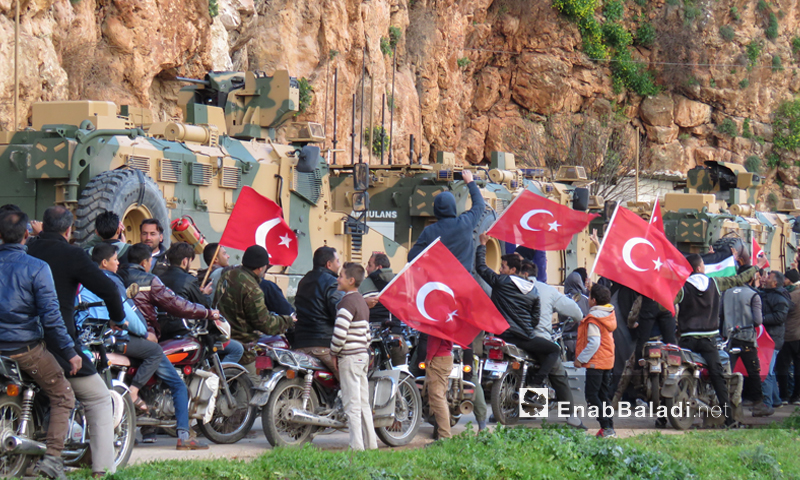 دورية تركية تدخل إلى المنطقة منزوعة السلاح في ريف حماة- 17 من آذار 2019 (عنب بلدي)