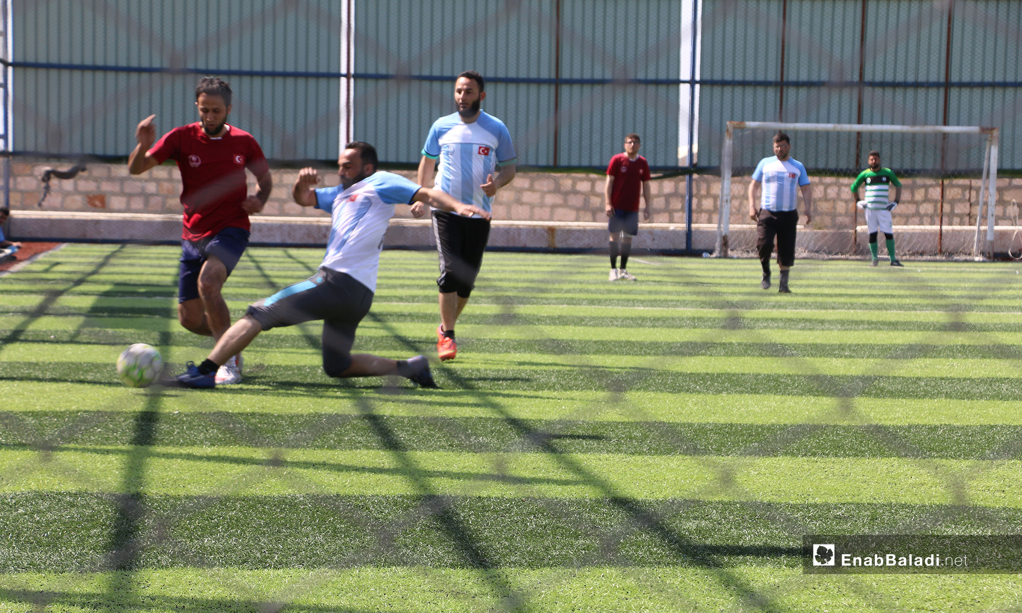 مباراة في بطولة دوري المعلمين لمديريات التربية بريف حلب الشمالي - 21 من آذار 2019 (عنب بلدي)