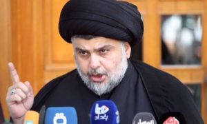 رجل الدين الشيعي البارز وزعيم التيار الصدري في العراق، مقتدى الصدر - (الفلوجة)
