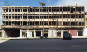 بناء الجندي وسط مدينة حمص - نيسان 2019 (صقحة البناء الرسمية)
