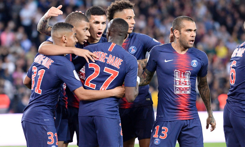 باريس سان جيرمان يهزم موناكو بثلاثية ويتوج بلقب الدوري الفرنسي- الأحد 21 من نيسان 2019 (باريس سان جيرمان تويتر)