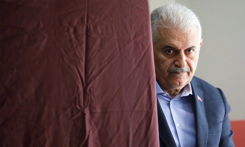 مرشح حزب العدالة والتنمية للانتخابات المحلية بن علي يلدريم - 31 من آذار 2019 (رويترز)