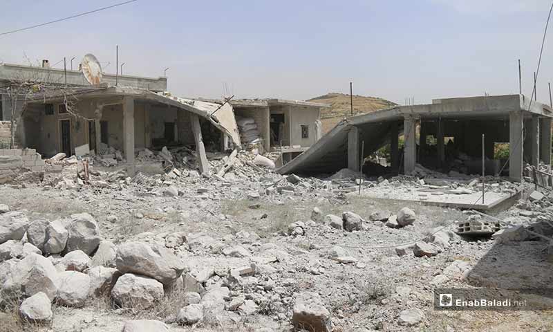 دمار في كفر عويد نتيجة استهدافها بغارات جوية في ريف إدلب - 31 من أيار 2019 (عنب بلدي)