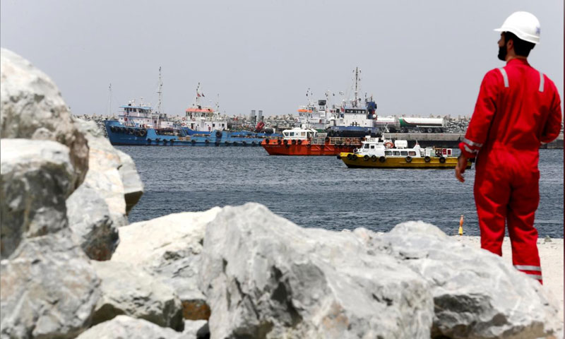 ميناء الفجيرة في الإمارات العربية المتحدة- 13 أيار 2019 (رويترز)