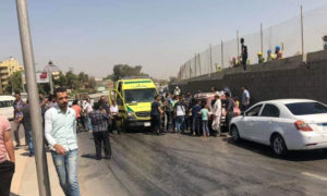 تفجير حافلة سياجية بمنطقة الاهرامات في منطقة الجيزة في مصر 19 أيار 2019 (إرم نيوز) 