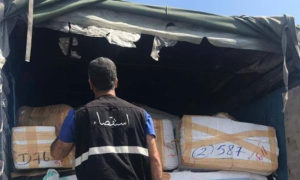 شاحنة محملة بمواد مهربة من سوريا إلى لبنان 24 أيار 2019 (الوكالة الوطنية اللبنانية)