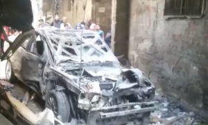 سيارة انفجرت في حي الزاهرة الجديدة بدمشق 11 أيار 2019 (يوميات قذيفة هاون)