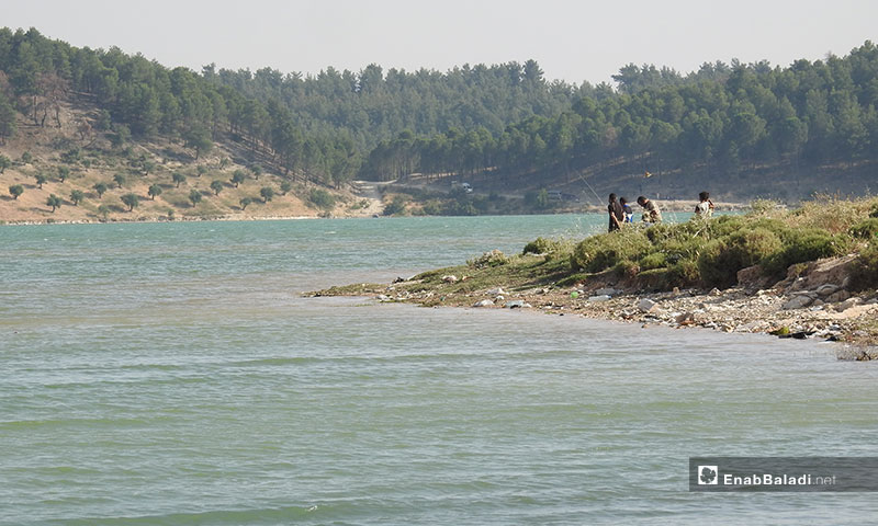 بحيرة ميدانكي في عفرين شمالي حلب - 11 من حزيران 2019 (عنب بلدي)