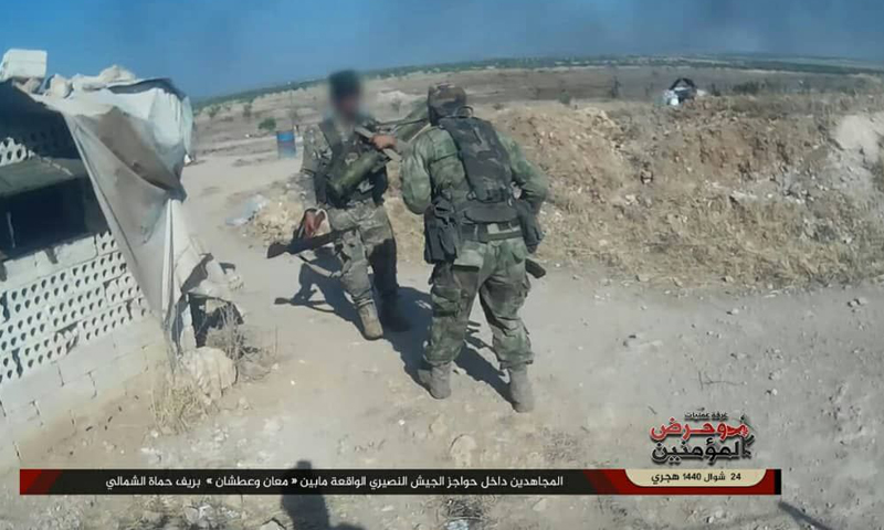 عملية عسكرية لغرفة عمليات "وحرض المؤمنين" بريف حماة الشمالي (وحرض المؤمنين تلغرام)