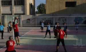من بطولة دوري كرة الطائرة في مدينة الباب- 17 حزيران 2019 (المجلس المحلي لمدينة الباب)
