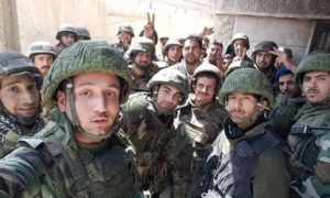 عناصر من قوات الأسد على جبهة القصابية بريف إدلب الجنوبي - 3 من حزيران 2019 (ANNA)