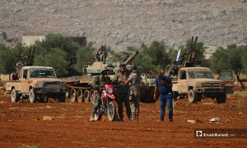 دورة عسكرية ضمن معسكر الشهيد عبد الباسط الساروت في منطقة كلبيت على الحدود السورية التركية - 15 من تموز 2019 (عنب بلدي)