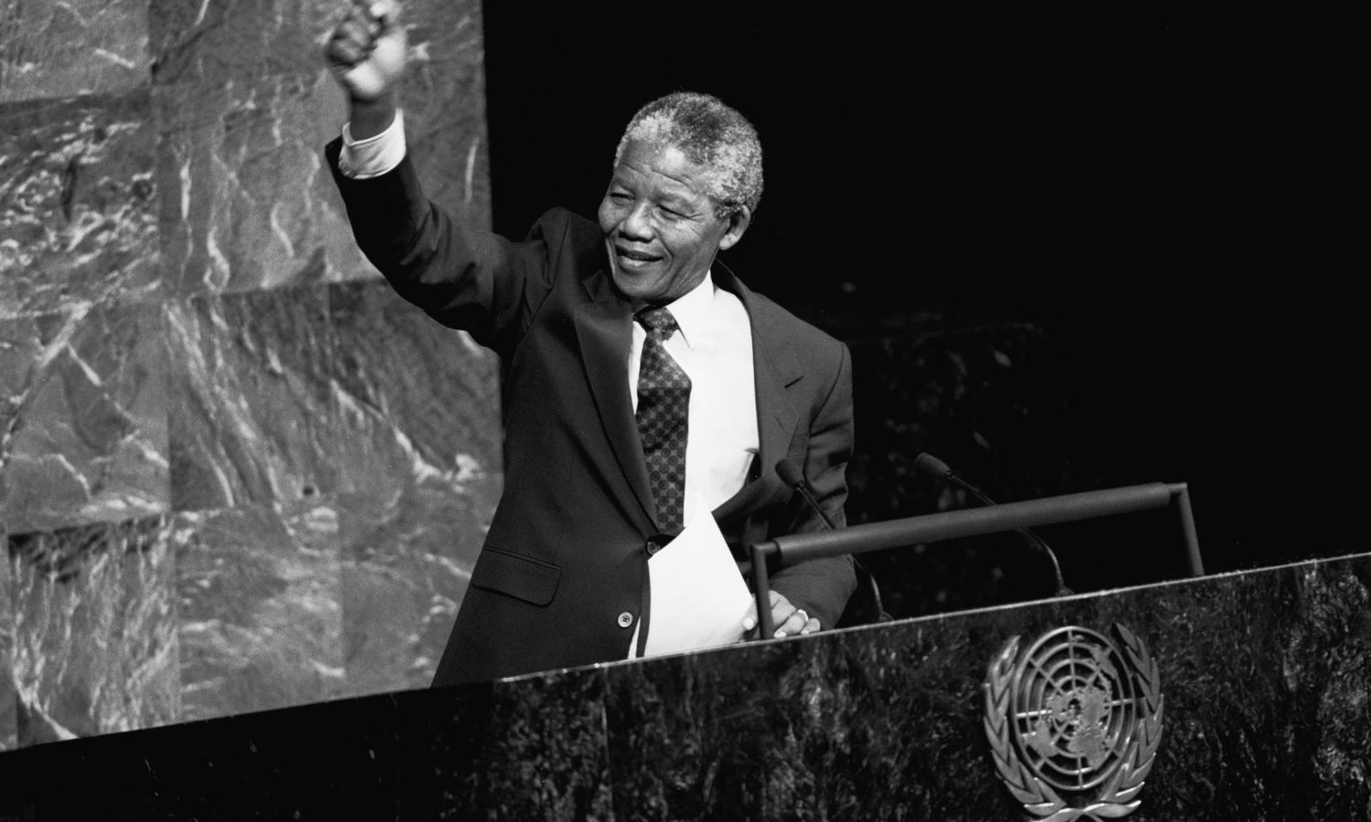 الزعيم الجنوب إفريقي نيلسون مانديلا (UN Photo/P Sudhakaran)