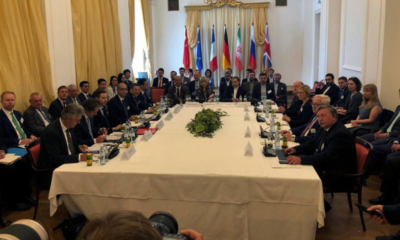 اجتماع ممثلي الدول الموقعة على الاتفاق النووي في فيينا - 28 تموز 2019 (رويترز)