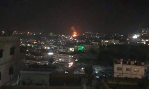 حرائق ناجمة غن غارات اسرائيلية على ريف دمشق 1 تموز 2019 (أخبار العاصمة دمشق)