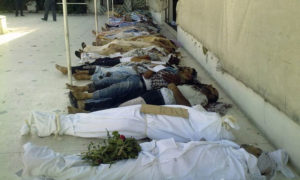 ضحايا في مجزرة داريا - آب 2012 (شبكة شام الإخبارية)
