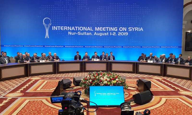 جولة محادثات أستانة 13 حول سوريا بمشاركة روسيا وتركيا وإيران في آب 2018 (وزارة الخارجية الكازخاستانية)