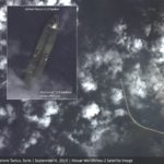 صور بواسطة الأقمار الصناعية تظهر ناقلة النفط الإيرانية "أدريان داريا-1" قرب سواحل طرطوس (MAXAR)
