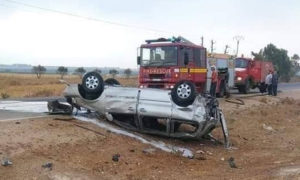 حادث سير على أوتستراد درعا جنوبي سوريا وأودى بحياة مواطن أردني 22 أيلول 2019 (الوقائع الأردنية)