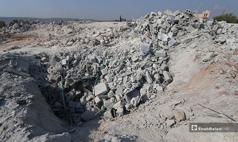 مكان عملية الإنزال الجوية الأمريكية التي قتل بموجبها زعيم تنظيم "الدولة الإسلامية" أبو بكر البغدادي في منطقة باريشا بريف إدلب الشمالي (عنب بلدي)
