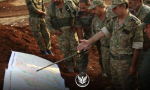 ضباط من الجبهة الوطنية للتحرير على جبهات ريف إدلب الجنوبي - 23 من تشرين الأول 2019 (الجبهة الوطنية)