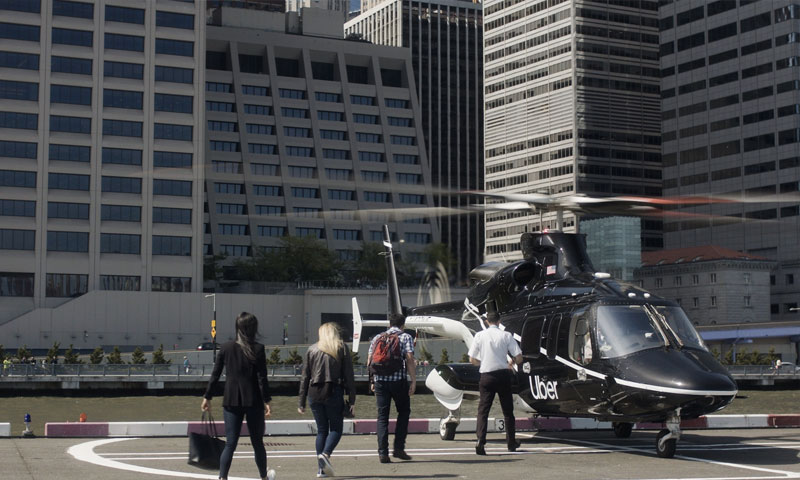 طائرة هليكوبتر تابعة لشركة أوبر 3 تموز 2019 (الموقع الرسمي لشركة أوبر)