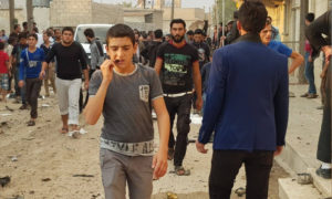 آثار انفجار عبوة ناسفة في مدينة صرين في ريف حلب الشمالي - 26 من تشرين الأول 2019 (عنب بلدي)