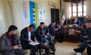 توقيع عقد إيصال الكهرباء إلى مارع بريف حلب الشمالي - 12 من نيسان 2019 (المجلس المحلي لمارع)