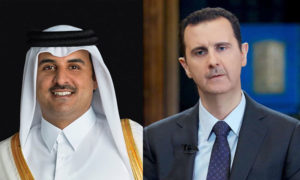 بشار الأسد وتميم بن حمد أمير دولة قطر (تعديل عنب بلدي)