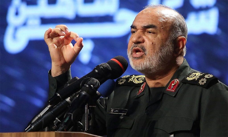 قائد الحرس الثوري الإيراني، حسين سلامي، وكالة (إرنا) الإيرانية.