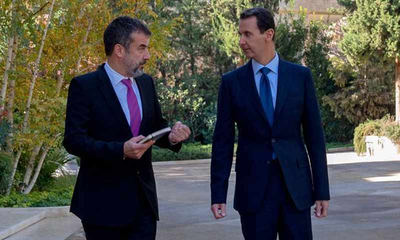 رئيس النظام السوري بشار الأسد في لقاء مع صحيفة فرنسية - 28 تشرين الثاني 2019 (Paris Match)